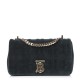 BURBERRY Velvet Quilted Small Lola Bags Dark Green