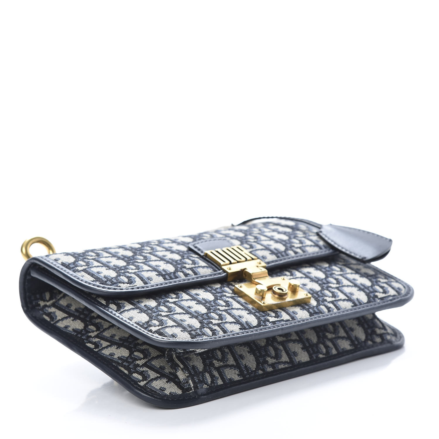 DIOR Oblique DiorAddict Flap Bag Navy Blue