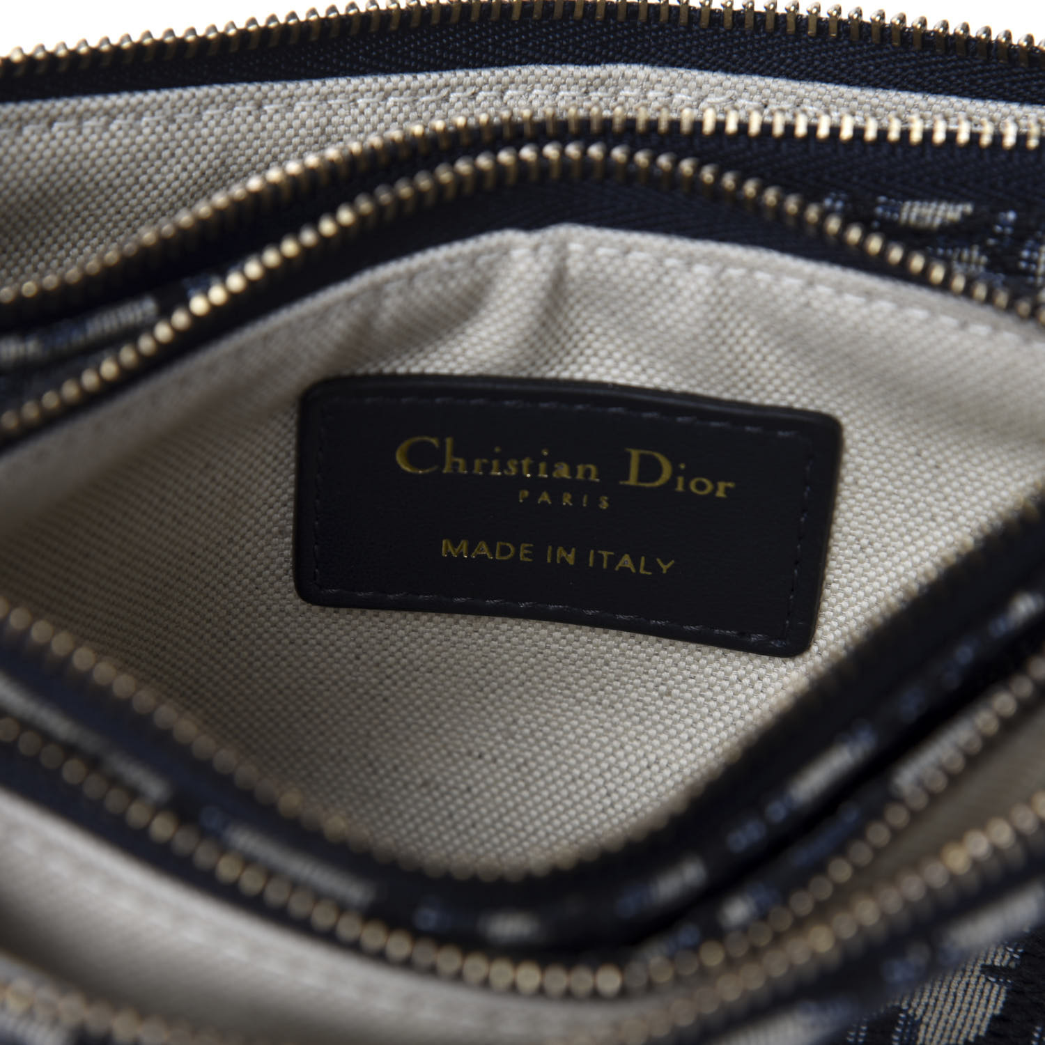 DIOR Oblique Saddle Pouch With Strap Navy