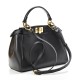 FENDI Nappa Mini Peekaboo Iconic Satchel Black