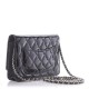 CHANEL Patent Quilted Wallet On Chain WOC Black