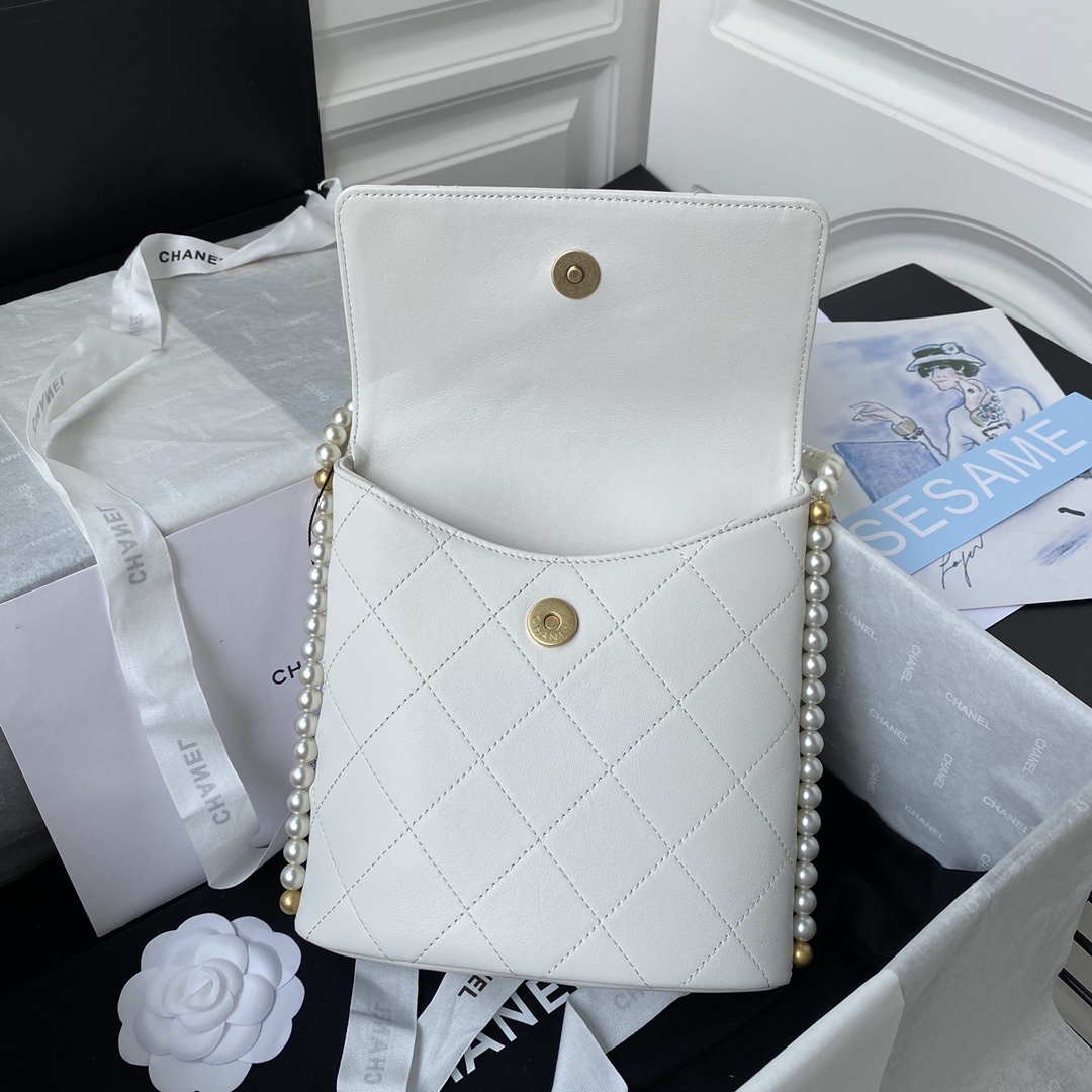 1chanel Small Hobo Bag white