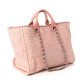 CHANEL Canvas Medium Deauville Tote Pink