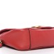 1GUCCI Calfskin Matelasse Small GG Marmont Shoulder Bag Hibiscus Red