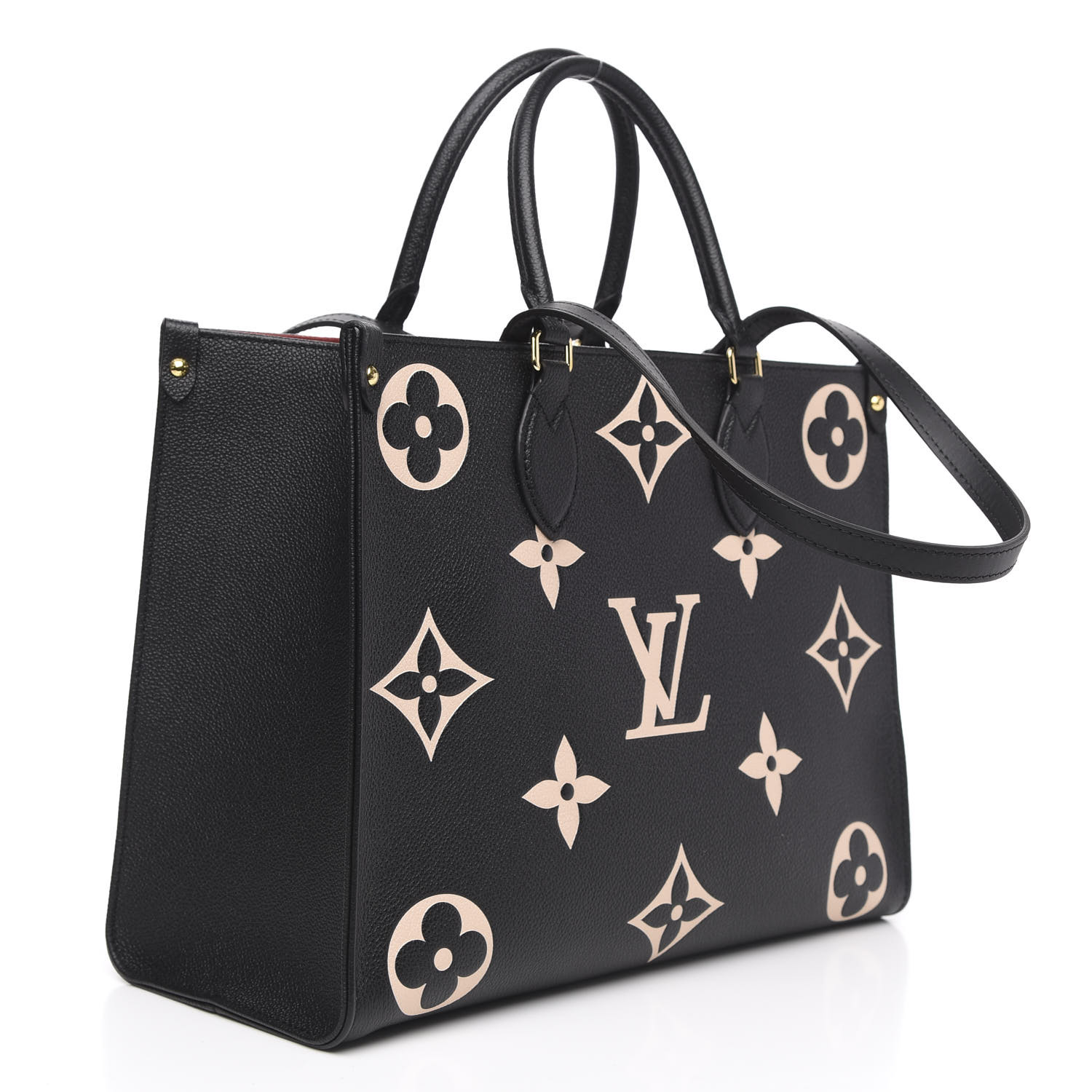 LOUIS VUITTON Empreinte Monogram Giant Onthego MM Black Creme