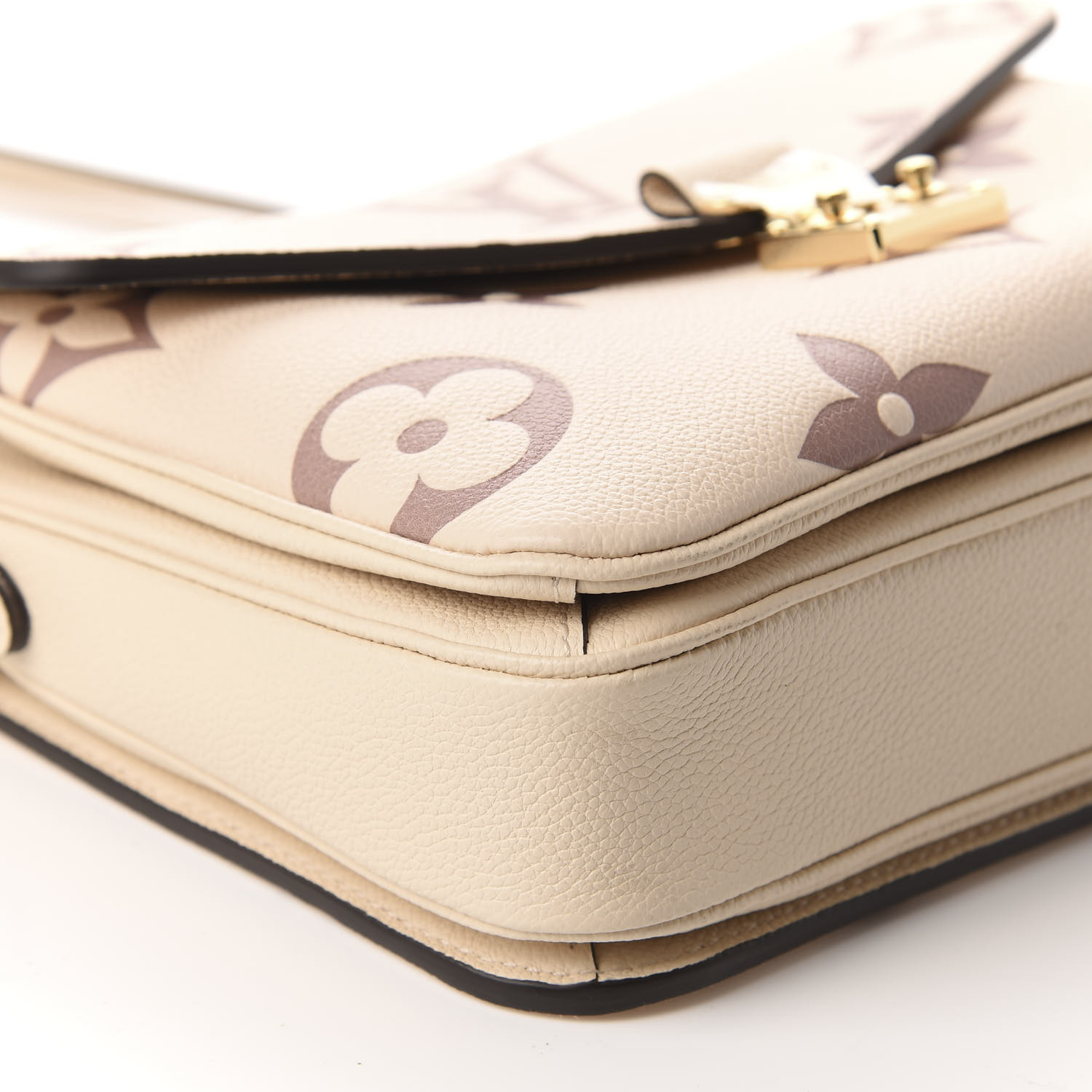 LOUIS VUITTON Empreinte Monogram Giant Pochette Metis Creme Bois De Rose