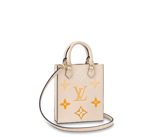 1Louis Vuitton Petit Sac Plat Handbag Gradient Yellow