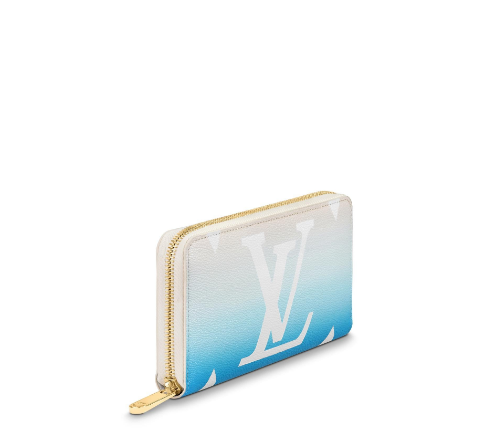 Louis Vuitton Iconic Monogram Canvas Zip Wallet Gradient Blue