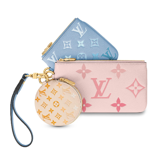 1Louis Vuitton Trio Clutch Monogram Empreinte Leather Three-Piece Set