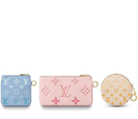 1Louis Vuitton Trio Clutch Monogram Empreinte Leather Three-Piece Set