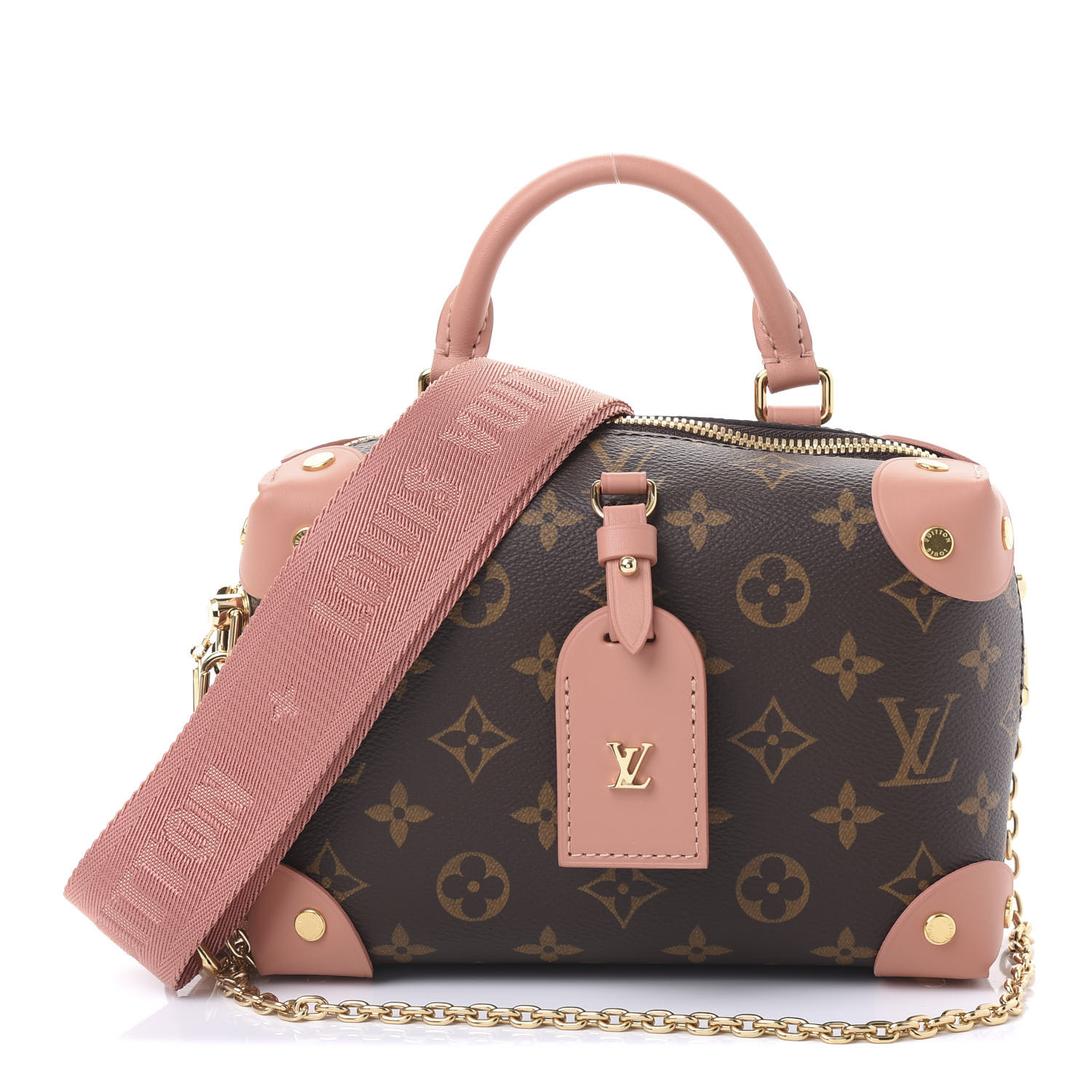 LOUIS VUITTON 1Monogram Petite Malle Souple Peach