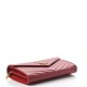 YSL Grain De Poudre Matelasse Chevron Monogram Envelope Chain Wallet Red